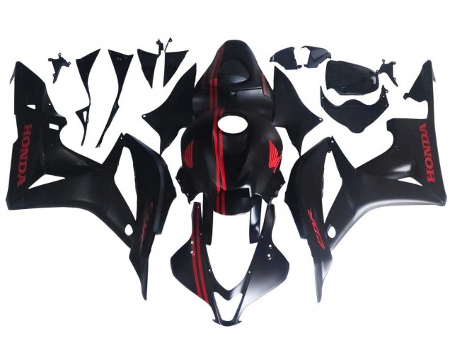 Carenados Moto Honda CBR600RR 2007-2008 - Negro Mate Rojo