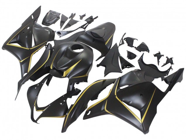 Carenados Moto Honda CBR600RR 2009-2012 - Negro Mate Oro