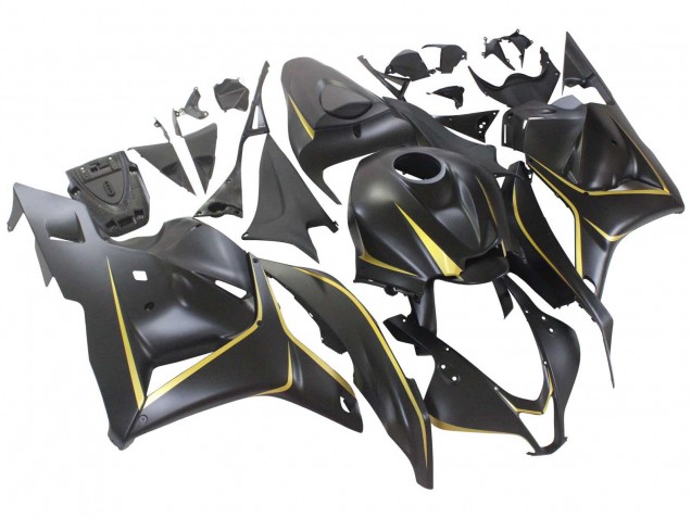 Carenados Moto Honda CBR600RR 2009-2012 - Negro Mate Oro