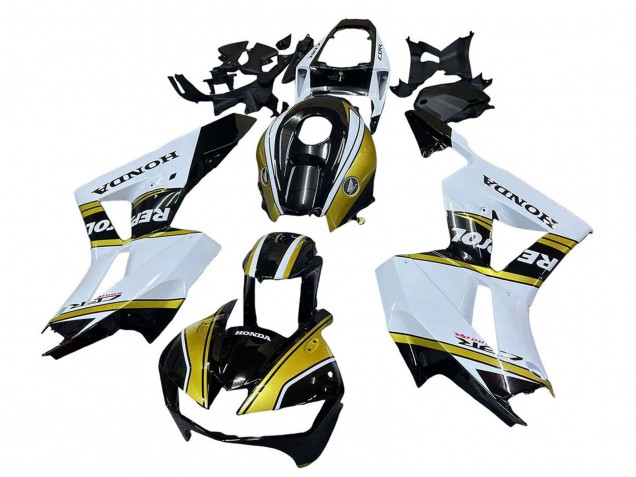 Carenados Moto Honda CBR600RR 2013-2023 - Blanco Oro Negro Brillante Repsol