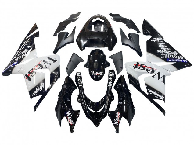 Carenados Moto Kawasaki ZX10R 2004-2005 - Blanco Negro West Ninja