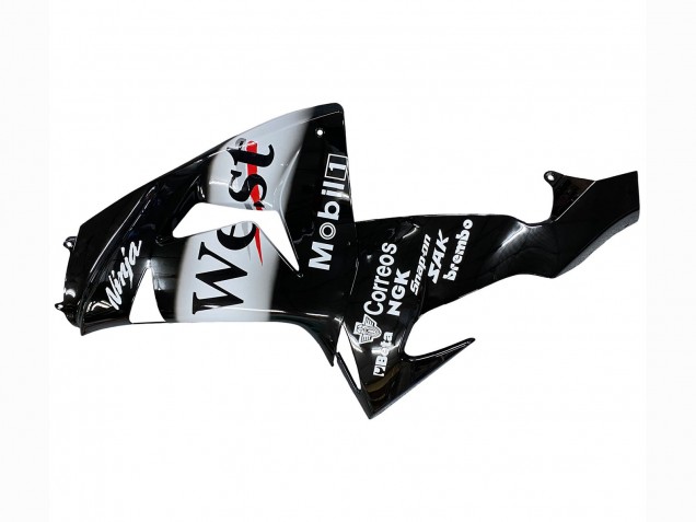 Carenados Moto Kawasaki ZX10R 2006-2007 - Negro Brillante Blanco West