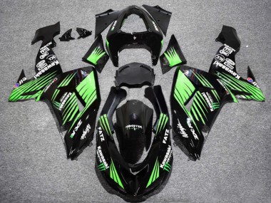 Carenados Moto Kawasaki ZX10R 2006-2007 - Negro Brillante Verde