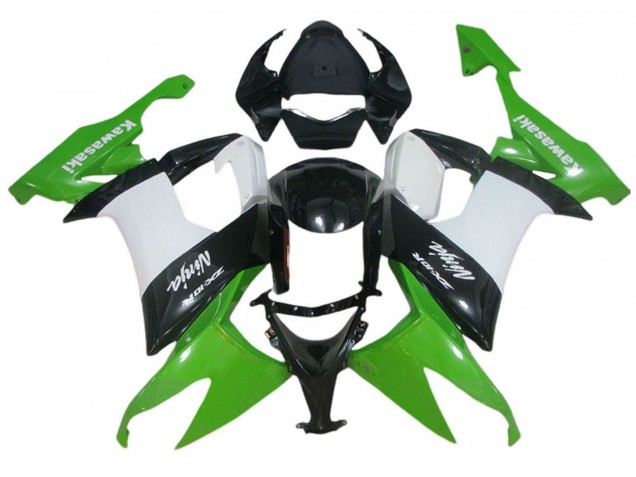 Carenado Moto Kawasaki ZX10R 2006-2007 - Verde Blanco Negro
