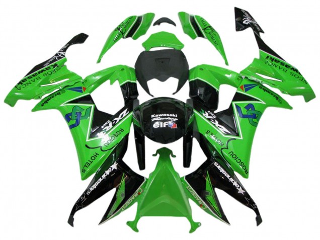 Carenados Moto Kawasaki ZX10R 2008-2010 - Verde Negro Brillante Rosciou Hotels