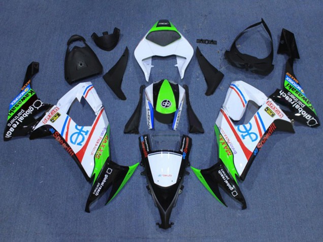 Carenados Moto Kawasaki ZX10R 2008-2010 - Blanco Fluorescent Verde Rojo Negro