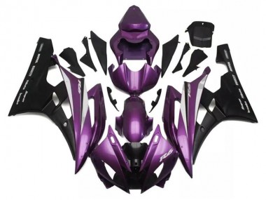 Carenados Moto Yamaha YZF R6 2006-2007 - Púrpura Negro Mate Santander