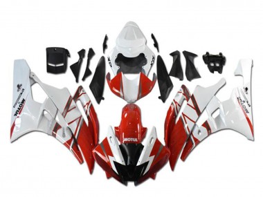 Carenados Moto Yamaha YZF R6 2006-2007 - Blanco Rojo Negro Motul Michelin