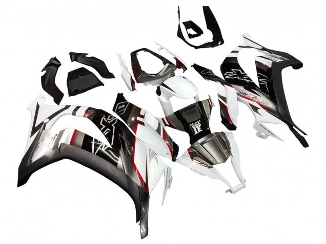 Carenados Moto Kawasaki ZX10R 2011-2015 - Blanco Negro Brillante Negro Mate Rojo