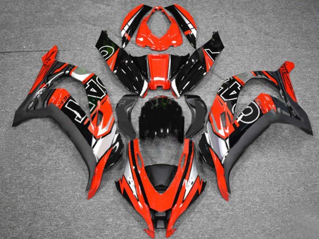 Carenados Moto Kawasaki ZX10R 2016-2020 - Rojo Plata Negro Brillante