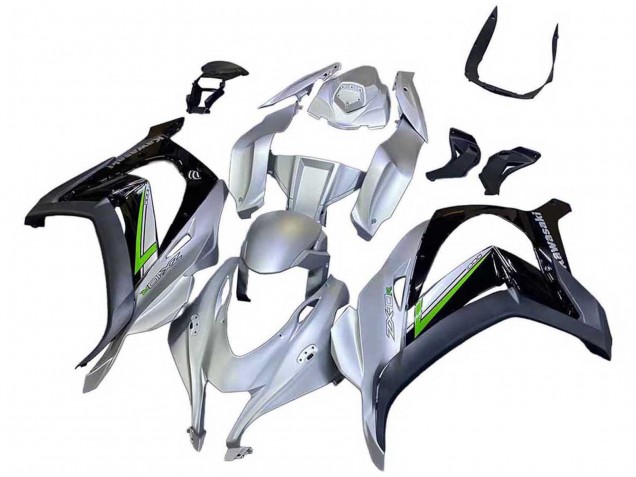 Carenado Moto Kawasaki ZX10R 2016-2020 - Plata Verde Negro