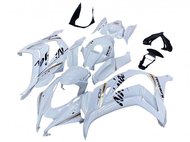 Carenados Moto Kawasaki ZX10R 2016-2020 - Blanco Oro Negro
