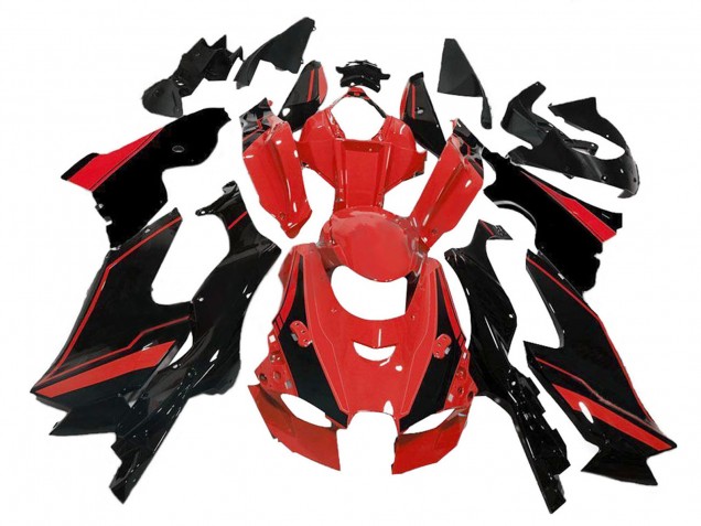 Carenados Moto Kawasaki ZX10R 2021-2025 - Rojo Negro Brillante