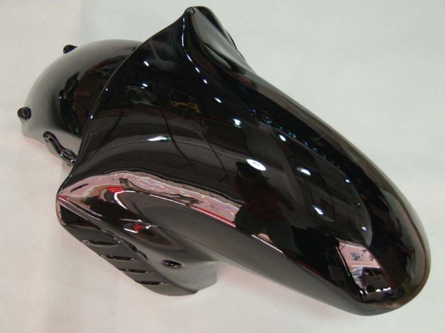 Carenado Moto Kawasaki ZX14R ZZR1400 2006-2011 - Negro Brillante Verde Llama