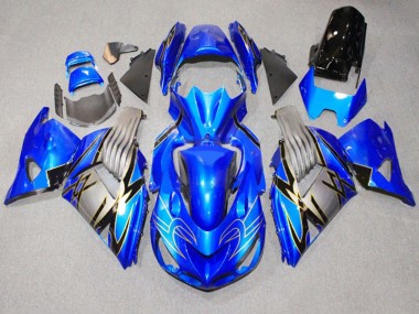 Carenados Moto Kawasaki ZX14R ZZR1400 2006-2011 - Azul Gris