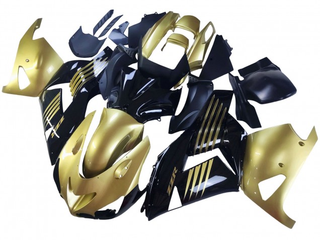 Carenados Moto Kawasaki ZX14R ZZR1400 2006-2011 - Oro Negro