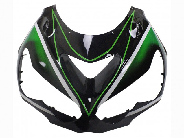 Carenados Moto Kawasaki ZX14R ZZR1400 2012-2024 - Verde Negro Brillante Raya