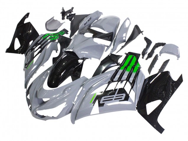 Carenados Moto Kawasaki ZX14R ZZR1400 2012-2024 - Gris Verde Negro
