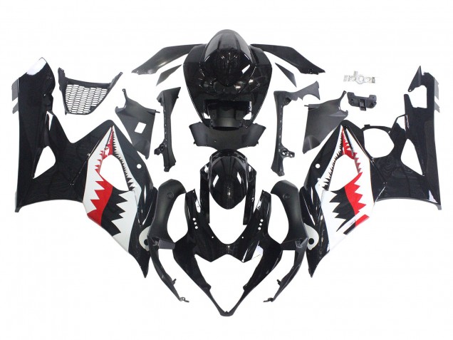 Carenados Moto Suzuki GSXR 1000 2005-2006 - Negro Brillante Rojo Blanco Tiburón