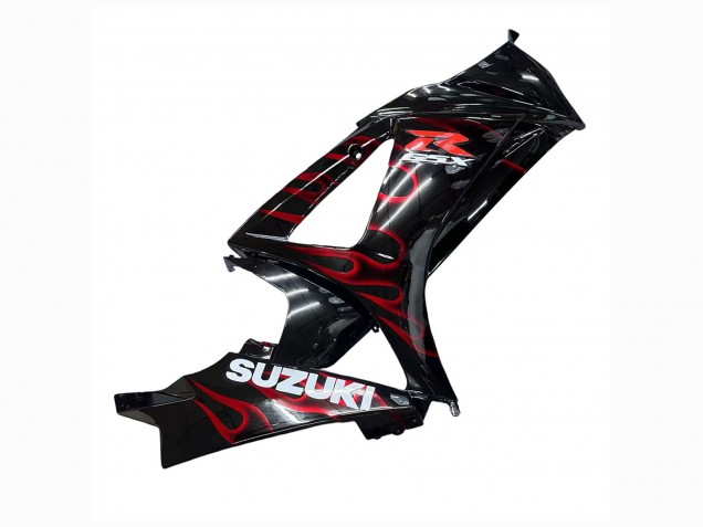 Carenados Moto Suzuki GSXR 1000 2007-2008 - Negro Rojo Llama