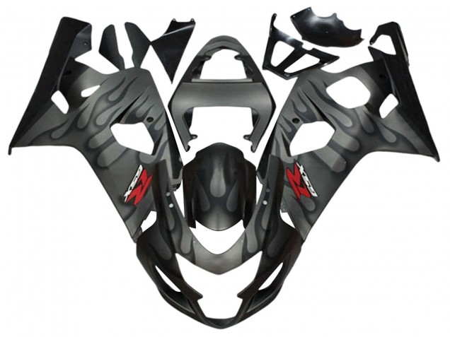 Carenados Moto Suzuki GSXR 600 / GSXR 750 2004-2005 - Gris Negro Llama