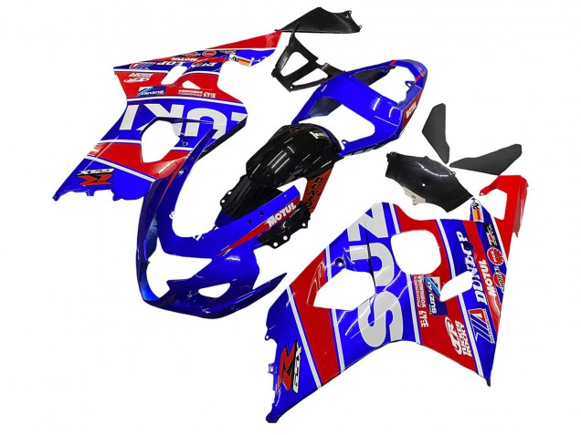 Carenados Moto Suzuki GSXR 600 / GSXR 750 2004-2005 - Azul Rojo Negro Motul Dunlop