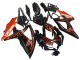 Carenados Moto Suzuki GSXR 600 / GSXR 750 2008-2010 - Negro Brillante Naranja Llama