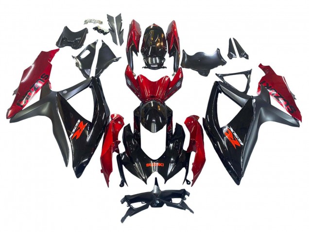 Carenado Moto Suzuki GSXR 600 / GSXR 750 2008-2010 - Rojo Negro Brillante