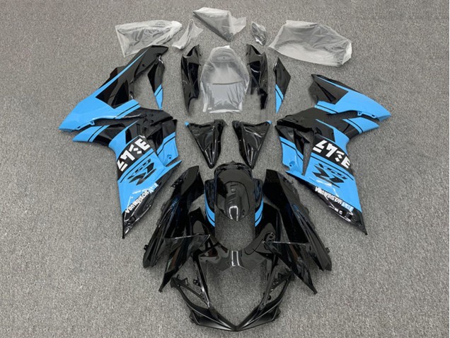 Carenados Moto Suzuki GSXR 600 / GSXR 750 2011-2024 - Negro Brillante Azul Claro