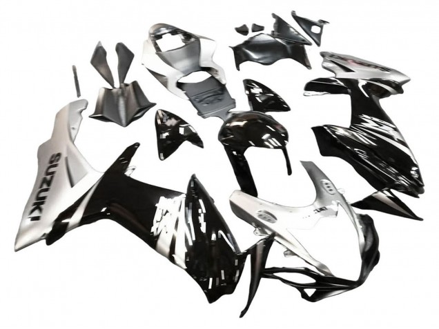 Carenado Moto Suzuki GSXR 600 / GSXR 750 2011-2024 - Negro Brillante Plata