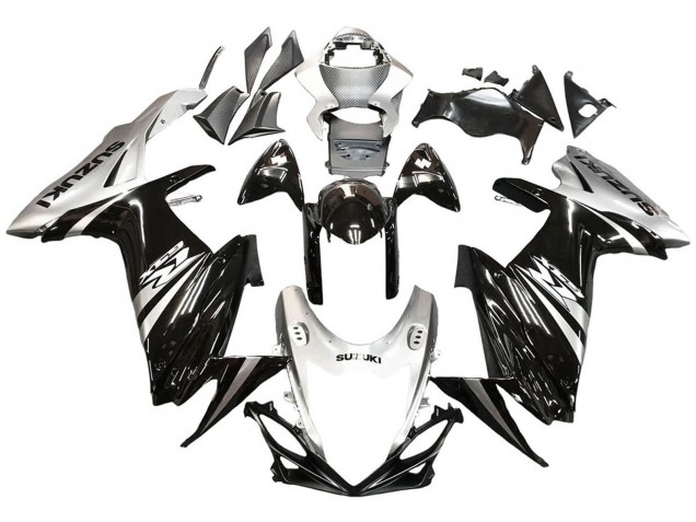 Carenado Moto Suzuki GSXR 600 / GSXR 750 2011-2024 - Negro Brillante Plata