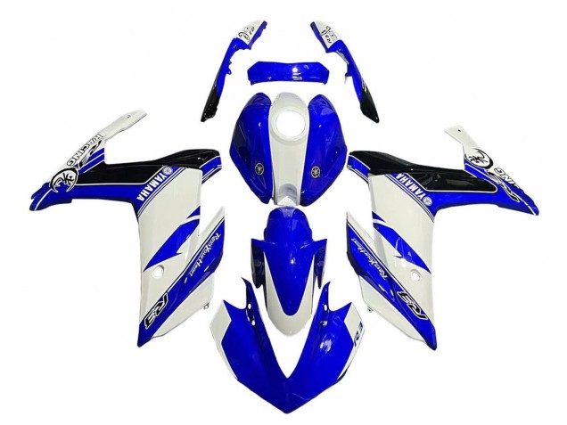 Carenados Moto Yamaha YZF R3/R25 2015-2018 - Blanco Azul Negro Carrera
