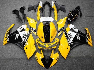 Carenados Moto Yamaha YZF R3/R25 2015-2018 - Amarillo Blanco Negro