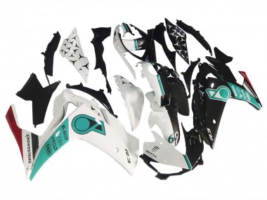 Carenados Moto Yamaha YZF R3/R25 2015-2018 - Blanco Verde Negro Brillante