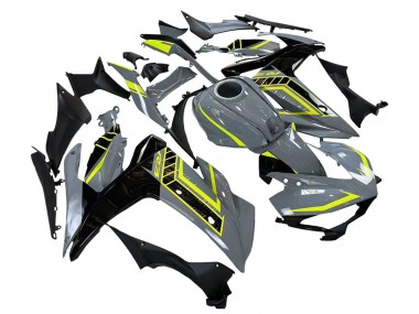 Carenados Moto Yamaha YZF R3/R25 2015-2018 - Nardo Gris Neon Amarillo Negro