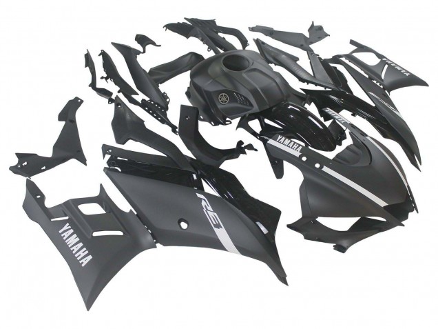 Carenados Moto Yamaha YZF R3/R25 2019-2021 - Negro Mate Plata
