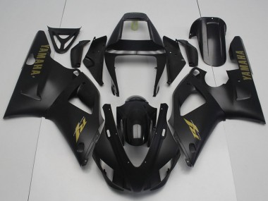 Carenados Moto Yamaha YZF R1 1998-1999 - Negro Brillante Negro Mate Oro