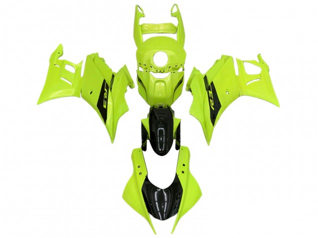 Carenados Moto Yamaha YZF R3/R25 2022-2024 - Neon Verde Negro Brillante