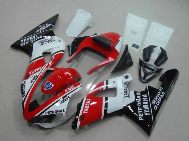 Carenados Moto Yamaha YZF R1 2000-2001 - Rojo Blanco Negro Brillante Petronas Yamalube