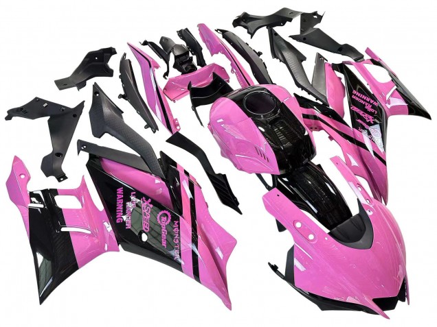 Carenados Moto Yamaha YZF R3/R25 2022-2024 - Rosa Negro Brillante Monstruo