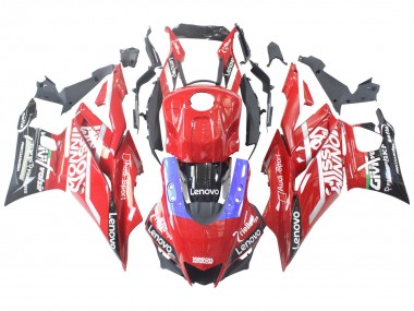 Carenados Moto Yamaha YZF R3/R25 2022-2024 - Rojo Azul Negro Lenovo Valsir