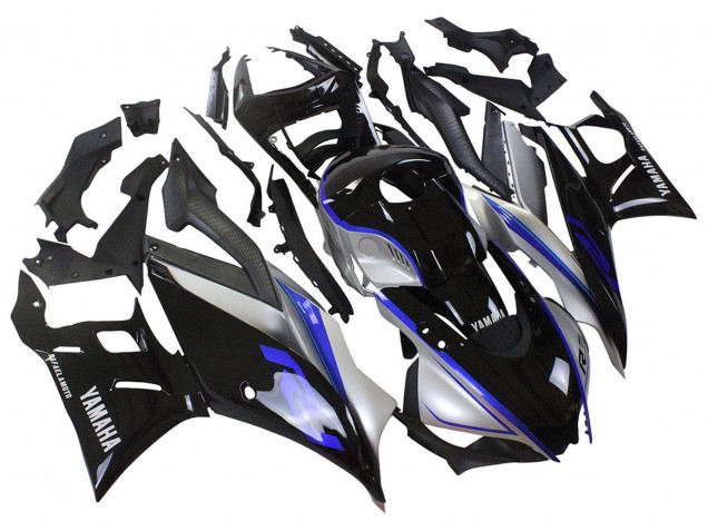 Carenados Moto Yamaha YZF R3/R25 2022-2024 - Plata Azul Negro Brillante