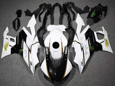Carenados Moto Yamaha YZF R3/R25 2022-2024 - Blanco Negro Verde Monstruo