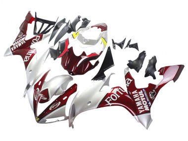 Carenados Moto Yamaha YZF 1000 R1 2004-2006 - Plata Rojo Fortuna Motul