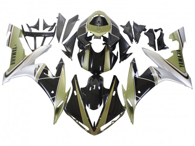 Carenados Moto Yamaha YZF 1000 R1 2004-2006 - Oro Claro Blanco Negro Brillante