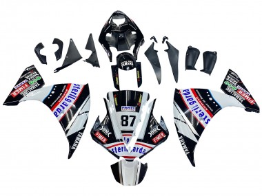 Carenados Moto Yamaha YZF 1000 R1 2012-2014 - Negro Brillante Blanco Rojo Fimer Yamalube Sterilgarda 87