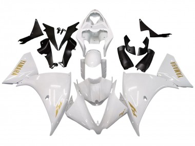 Carenados Moto Yamaha YZF 1000 R1 2012-2014 - Blanco Oro Calcomanías