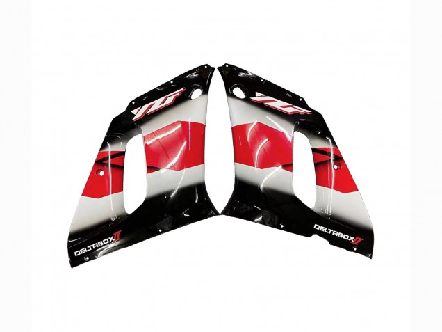 Carenado Moto Yamaha YZF 600 R6 1998-2002 - Rojo Blanco Negro Brillante
