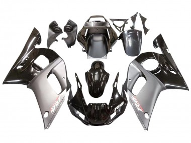 Carenados Moto Yamaha YZF 600 R6 1998-2002 - Plata Negro Brillante
