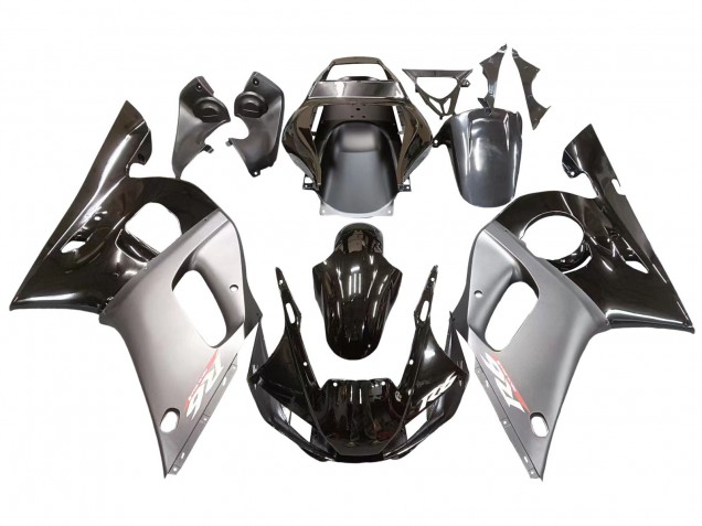 Carenados Moto Yamaha YZF 600 R6 1998-2002 - Plata Negro Brillante
